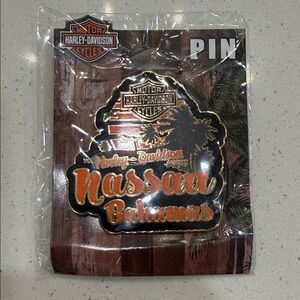 Harley-Davidson Nassau Bahamas Black and Orange Pin